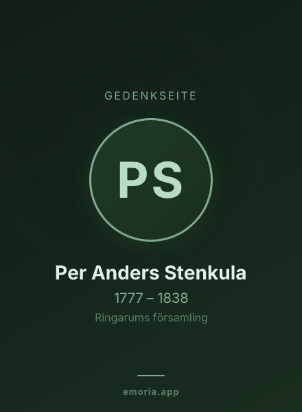 Gedenkportrait von Per Anders Stenkula