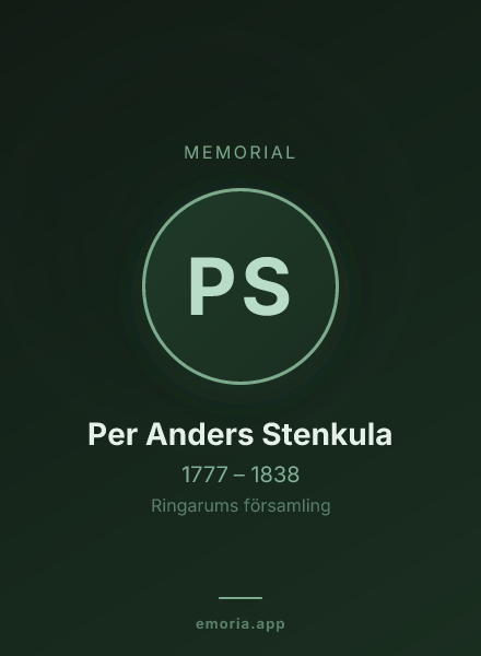 Memorial portrait of Per Anders Stenkula