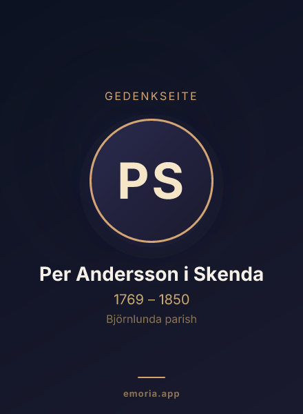 Gedenkportrait von Per Andersson i Skenda