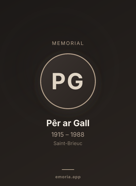 Memorial portrait of Pêr ar Gall
