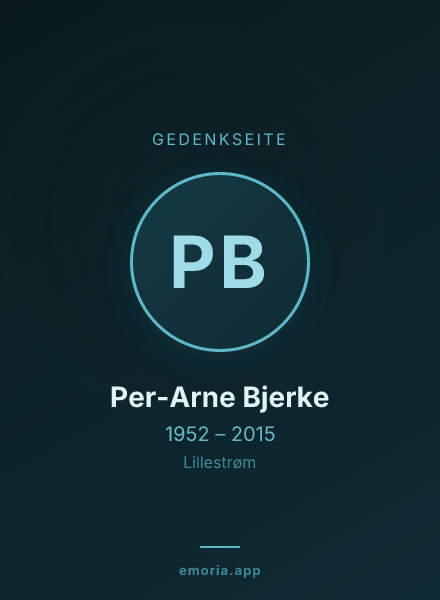 Gedenkportrait von Per-Arne Bjerke