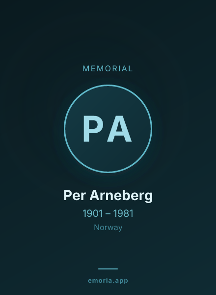 Memorial portrait of Per Arneberg