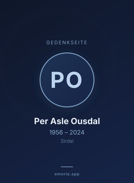 Gedenkportrait von Per Asle Ousdal