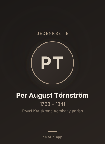 Gedenkportrait von Per August Törnström