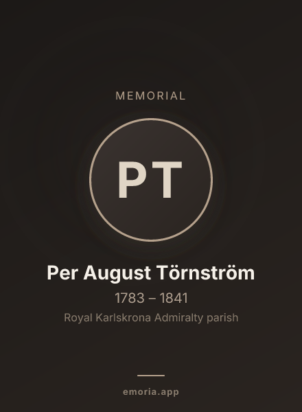 Memorial portrait of Per August Törnström