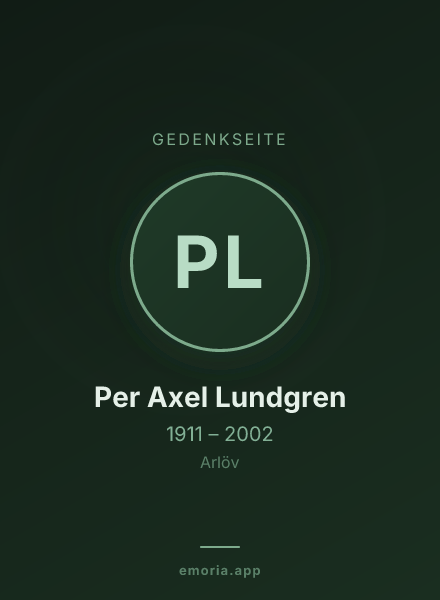 Gedenkportrait von Per Axel Lundgren