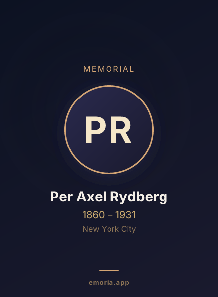 Memorial portrait of Per Axel Rydberg
