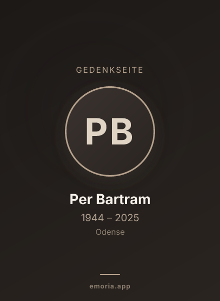 Gedenkportrait von Per Bartram