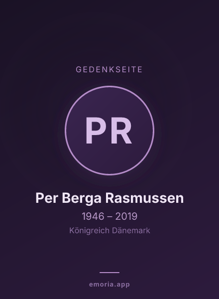 Gedenkportrait von Per Berga Rasmussen
