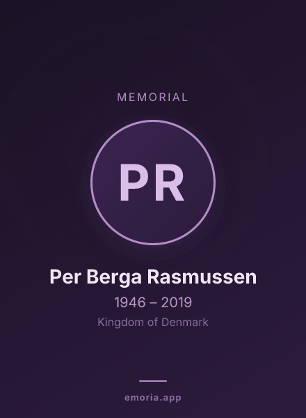 Memorial portrait of Per Berga Rasmussen