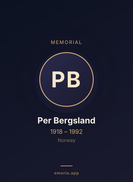 Memorial portrait of Per Bergsland