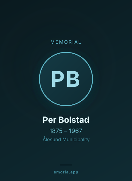 Memorial portrait of Per Bolstad
