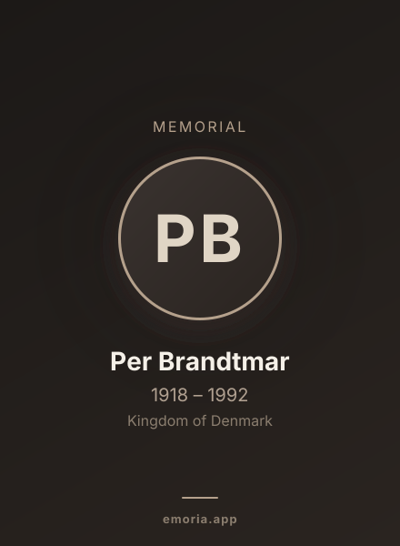 Memorial portrait of Per Brandtmar
