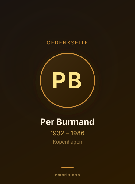 Gedenkportrait von Per Burmand