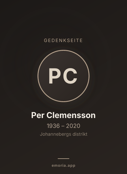 Gedenkportrait von Per Clemensson