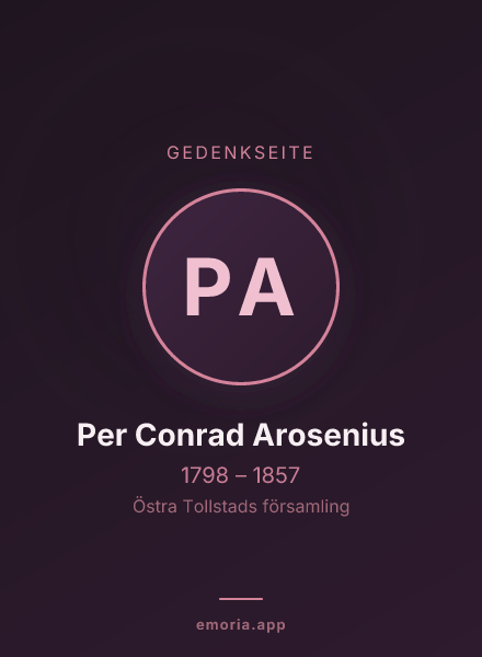 Gedenkportrait von Per Conrad Arosenius