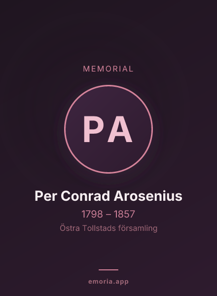 Memorial portrait of Per Conrad Arosenius