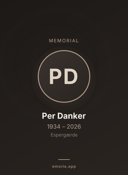 Memorial portrait of Per Danker