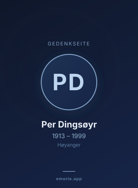 Gedenkportrait von Per Dingsøyr
