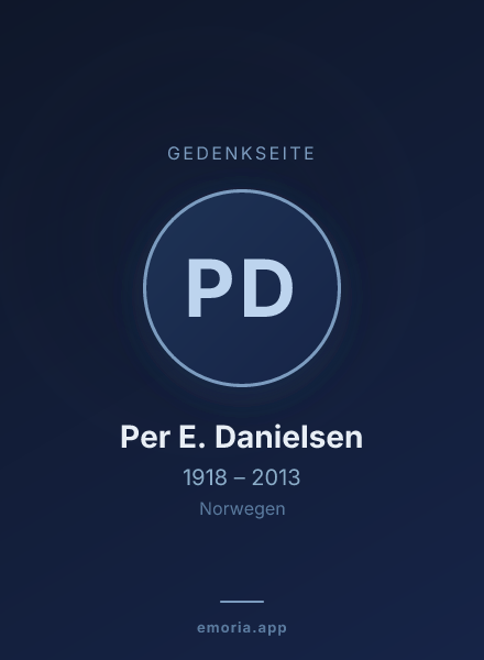 Gedenkportrait von Per E. Danielsen