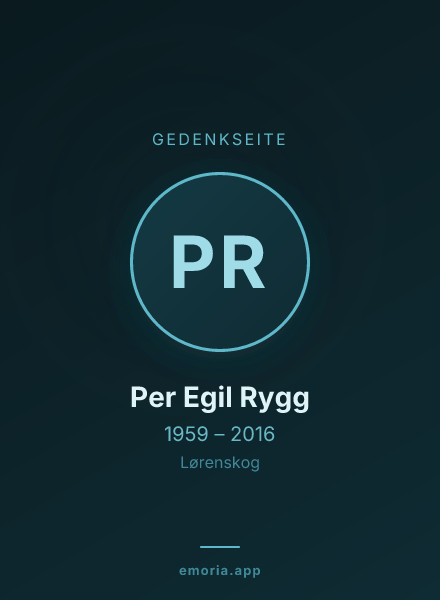 Gedenkportrait von Per Egil Rygg