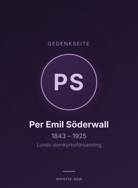 Gedenkportrait von Per Emil Söderwall