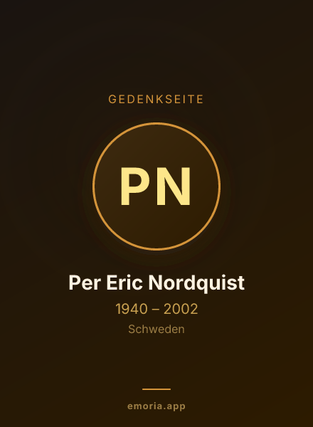 Gedenkportrait von Per Eric Nordquist