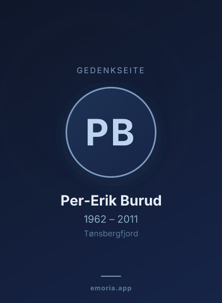 Gedenkportrait von Per-Erik Burud