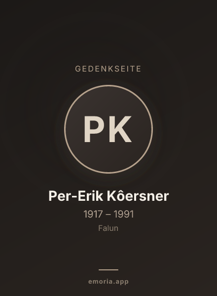 Gedenkportrait von Per-Erik Kôersner