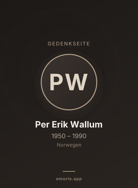 Gedenkportrait von Per Erik Wallum