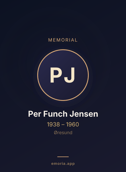 Memorial portrait of Per Funch Jensen