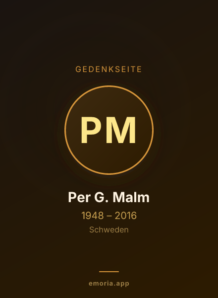 Gedenkportrait von Per G. Malm