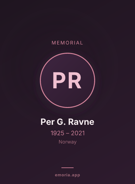 Memorial portrait of Per G. Ravne
