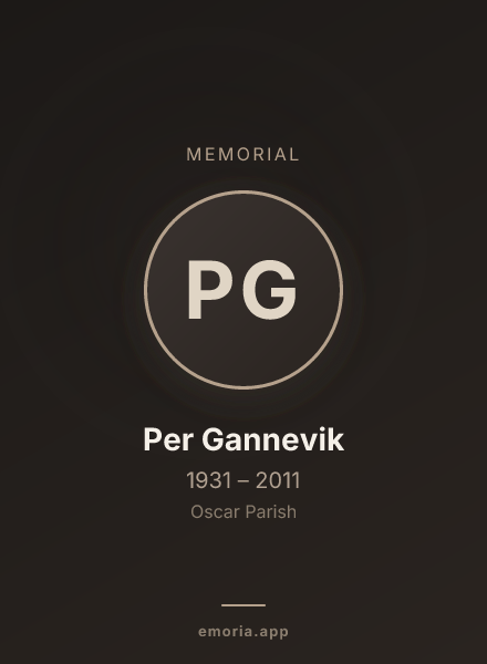 Memorial portrait of Per Gannevik