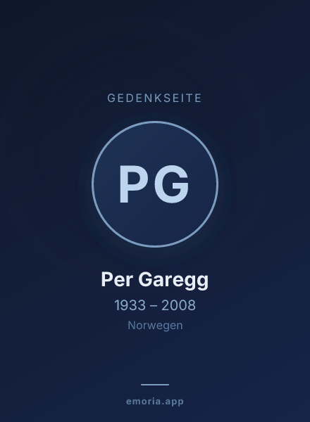 Gedenkportrait von Per Garegg