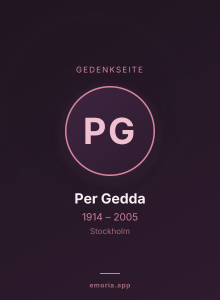Gedenkportrait von Per Gedda