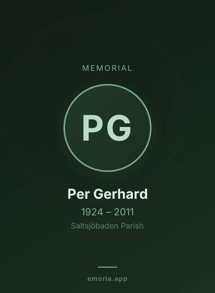 Memorial portrait of Per Gerhard