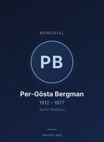Memorial portrait of Per-Gösta Bergman