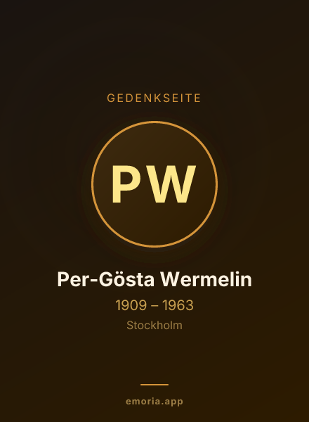 Gedenkportrait von Per-Gösta Wermelin