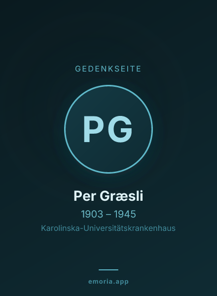 Gedenkportrait von Per Græsli