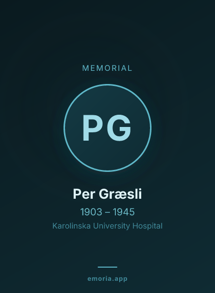Memorial portrait of Per Græsli