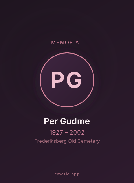 Memorial portrait of Per Gudme