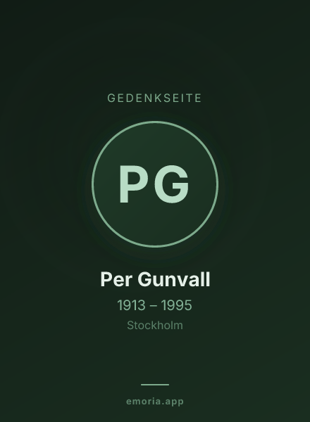 Gedenkportrait von Per Gunvall