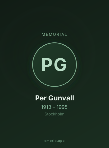 Memorial portrait of Per Gunvall