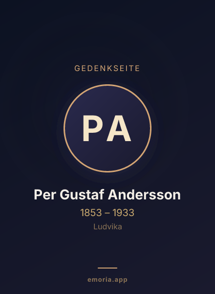 Gedenkportrait von Per Gustaf Andersson