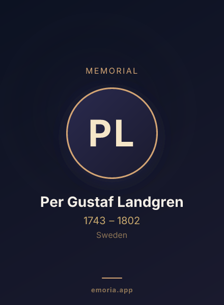 Memorial portrait of Per Gustaf Landgren
