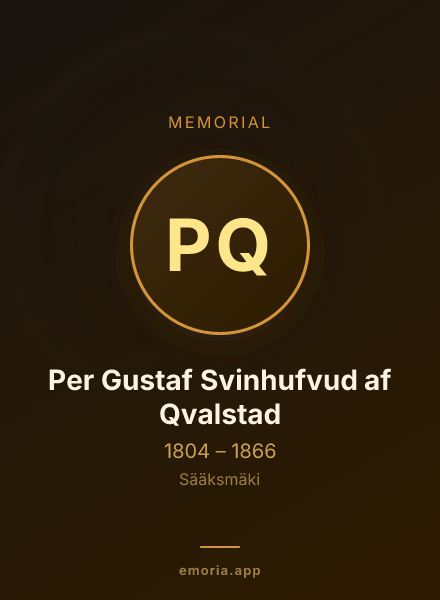 Memorial portrait of Per Gustaf Svinhufvud af Qvalstad