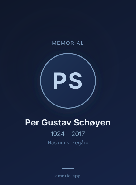 Memorial portrait of Per Gustav Schøyen