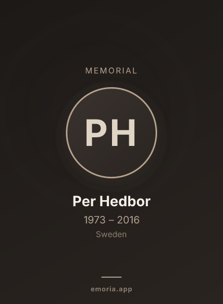Memorial portrait of Per Hedbor