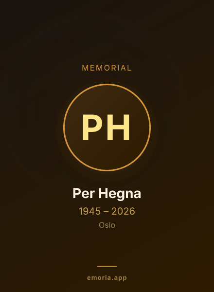 Memorial portrait of Per Hegna